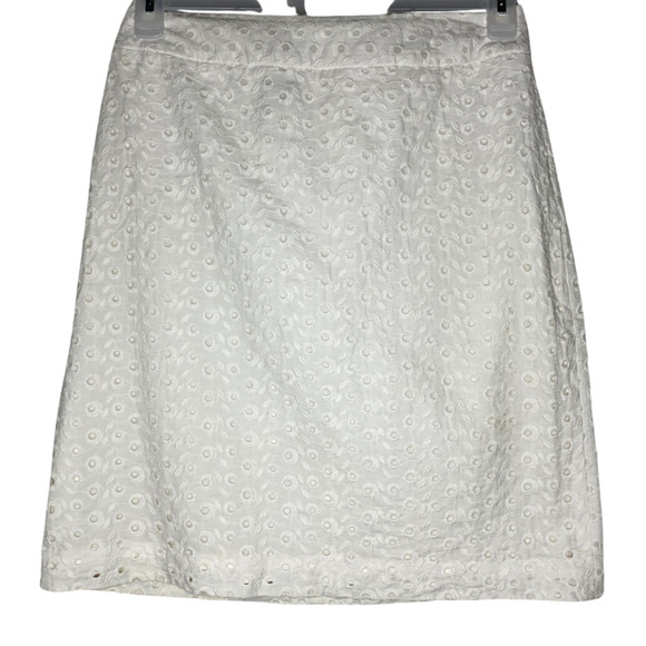 Brooks Brothers Dresses & Skirts - Brooks Brothers 346 White Cotton Eyelet Pencil Skirt Womens 10